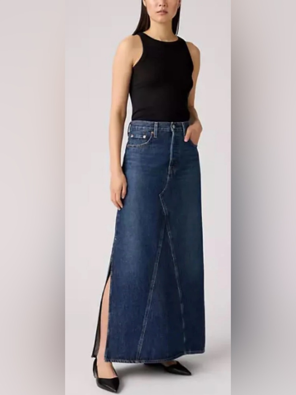 Levi’s Iconic Long Denim Maxi Skirt 29 - Picture 10 of 11